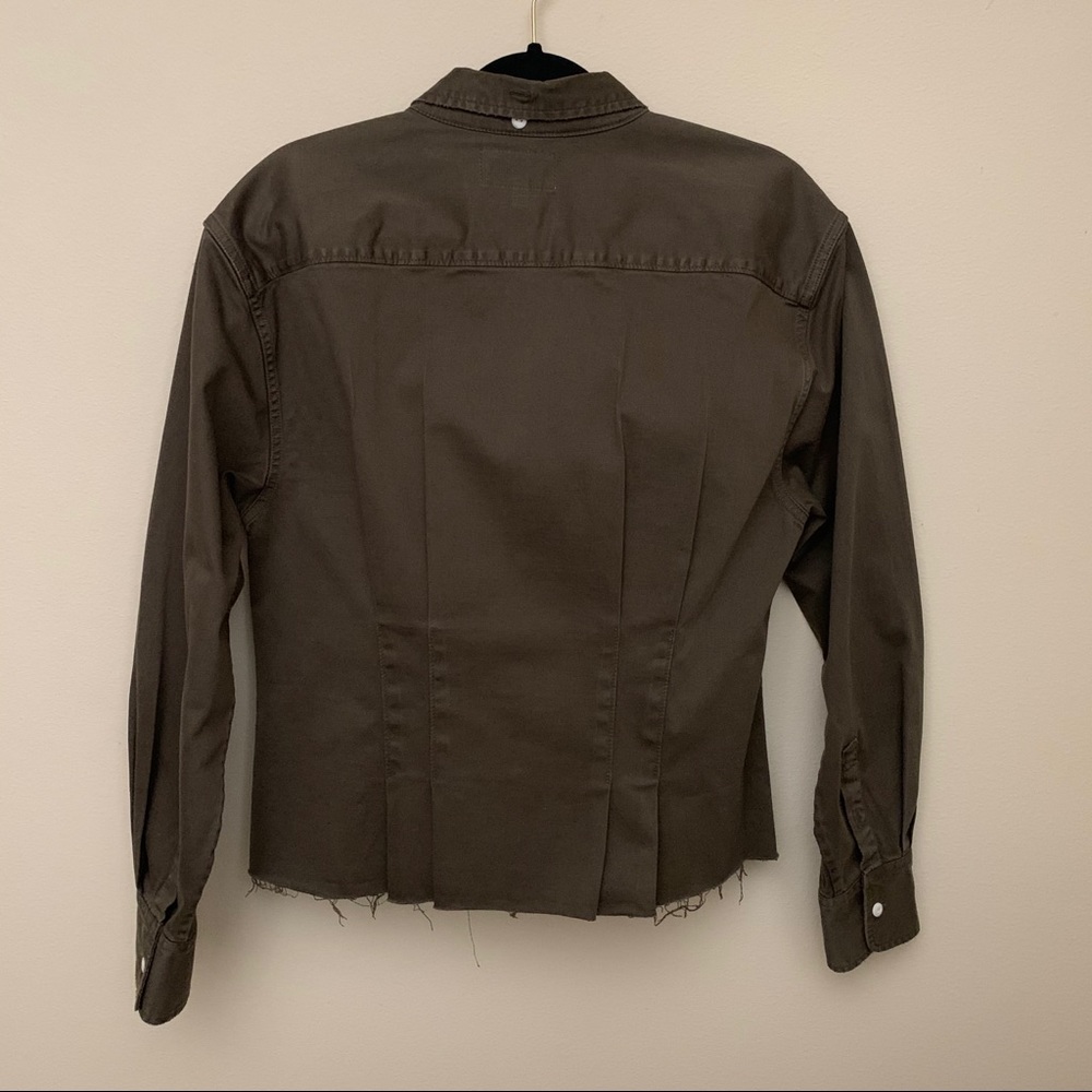 Current/ Elliott The Tella Structured Button Down - image 8